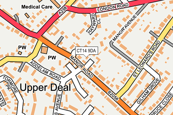 CT14 9DA map - OS OpenMap – Local (Ordnance Survey)