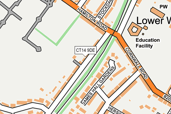 CT14 9DE map - OS OpenMap – Local (Ordnance Survey)
