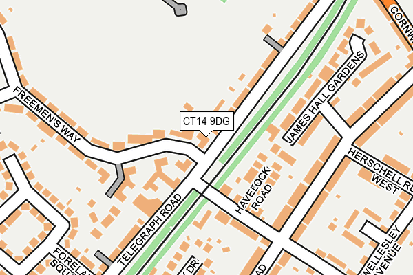 CT14 9DG map - OS OpenMap – Local (Ordnance Survey)