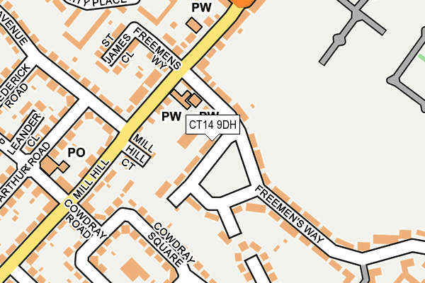 CT14 9DH map - OS OpenMap – Local (Ordnance Survey)