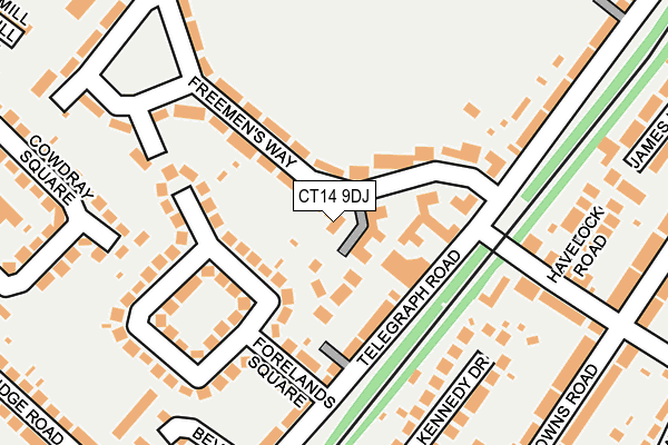 CT14 9DJ map - OS OpenMap – Local (Ordnance Survey)