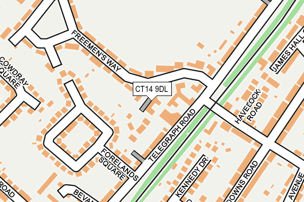 CT14 9DL map - OS OpenMap – Local (Ordnance Survey)