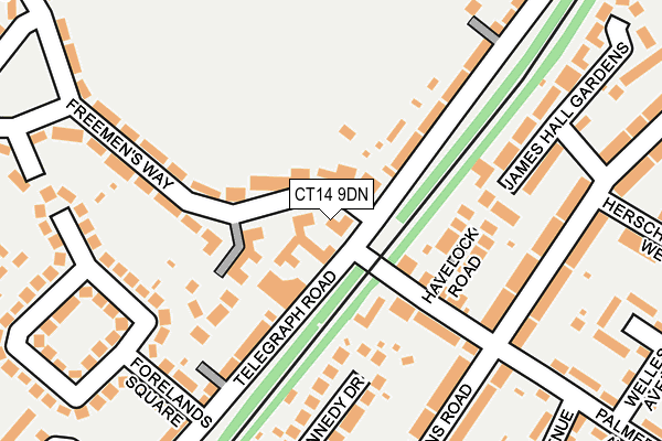 CT14 9DN map - OS OpenMap – Local (Ordnance Survey)