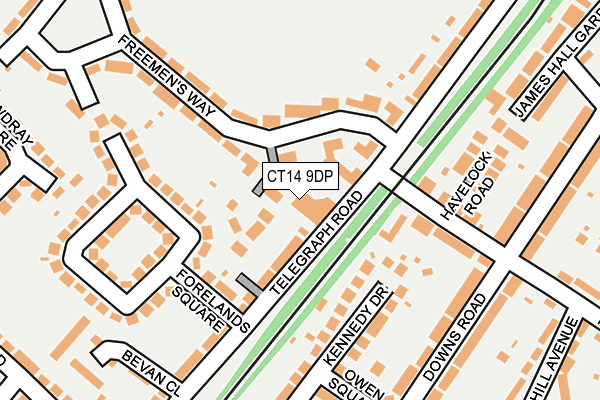 CT14 9DP map - OS OpenMap – Local (Ordnance Survey)