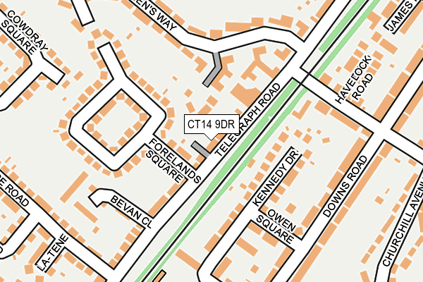 CT14 9DR map - OS OpenMap – Local (Ordnance Survey)
