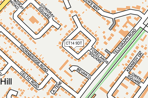 CT14 9DT map - OS OpenMap – Local (Ordnance Survey)