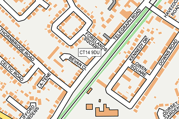 CT14 9DU map - OS OpenMap – Local (Ordnance Survey)