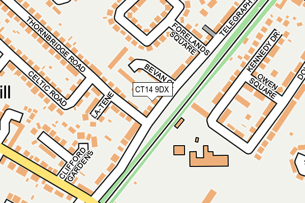 CT14 9DX map - OS OpenMap – Local (Ordnance Survey)
