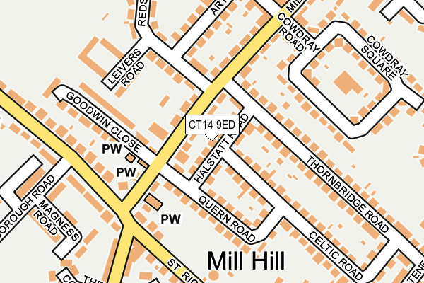 CT14 9ED map - OS OpenMap – Local (Ordnance Survey)