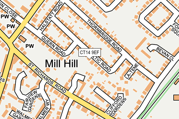 CT14 9EF map - OS OpenMap – Local (Ordnance Survey)
