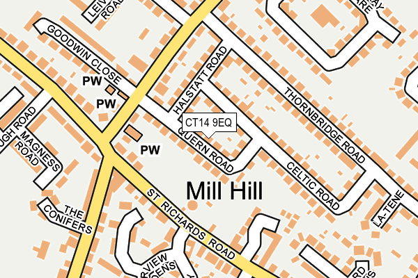 CT14 9EQ map - OS OpenMap – Local (Ordnance Survey)