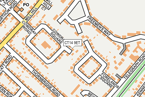 CT14 9ET map - OS OpenMap – Local (Ordnance Survey)