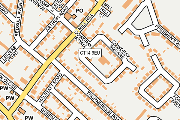 CT14 9EU map - OS OpenMap – Local (Ordnance Survey)