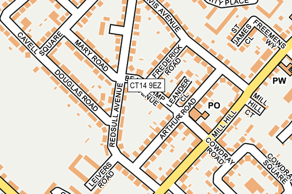 CT14 9EZ map - OS OpenMap – Local (Ordnance Survey)