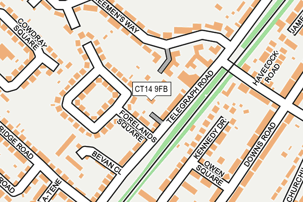 CT14 9FB map - OS OpenMap – Local (Ordnance Survey)