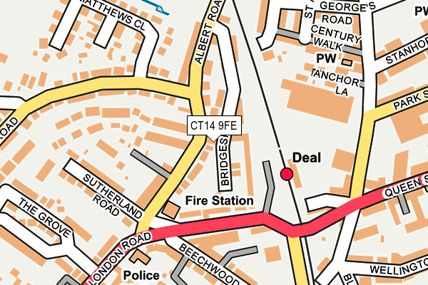 CT14 9FE map - OS OpenMap – Local (Ordnance Survey)