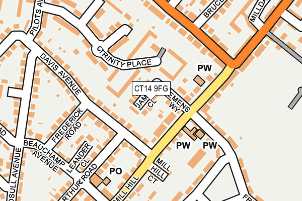 CT14 9FG map - OS OpenMap – Local (Ordnance Survey)