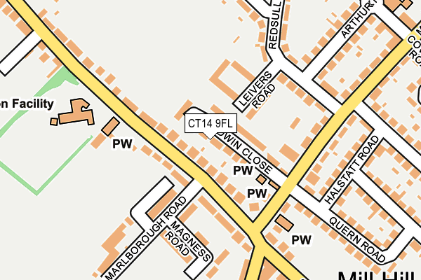 CT14 9FL map - OS OpenMap – Local (Ordnance Survey)