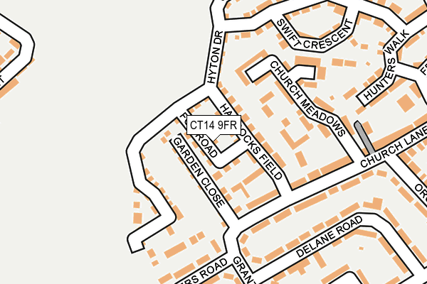 CT14 9FR map - OS OpenMap – Local (Ordnance Survey)