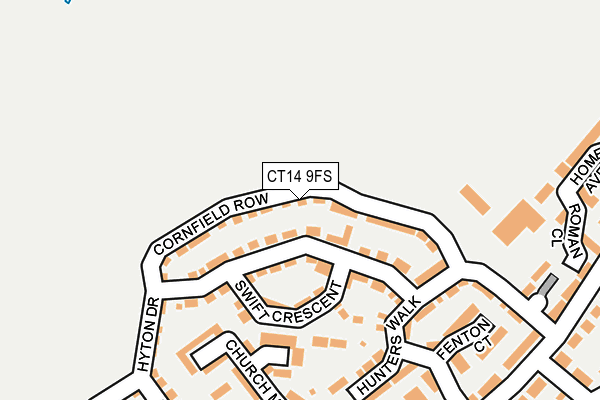 CT14 9FS map - OS OpenMap – Local (Ordnance Survey)