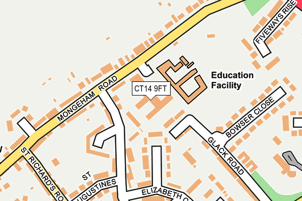 CT14 9FT map - OS OpenMap – Local (Ordnance Survey)