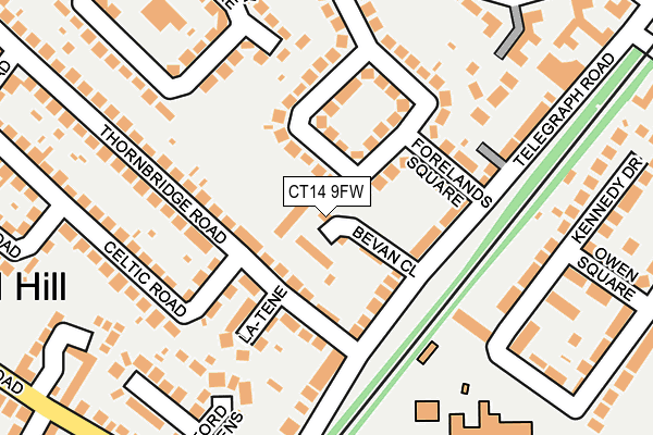 CT14 9FW map - OS OpenMap – Local (Ordnance Survey)