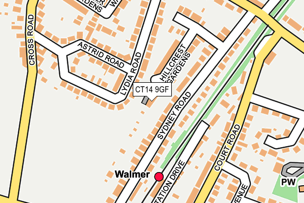 CT14 9GF map - OS OpenMap – Local (Ordnance Survey)