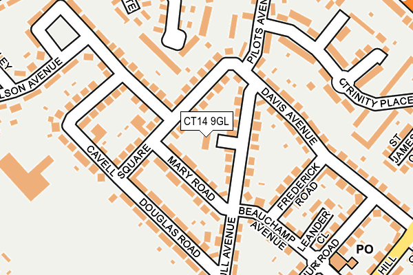 CT14 9GL map - OS OpenMap – Local (Ordnance Survey)