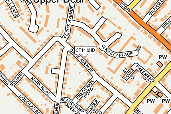 CT14 9HD map - OS OpenMap – Local (Ordnance Survey)