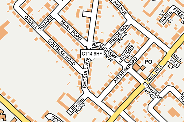 Map of CJ'S ROOFING LTD at local scale
