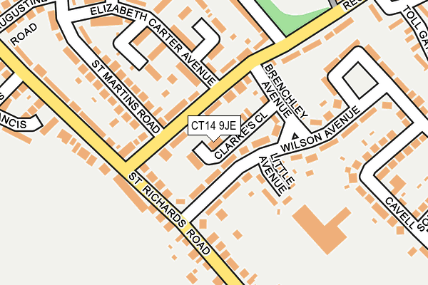 CT14 9JE map - OS OpenMap – Local (Ordnance Survey)