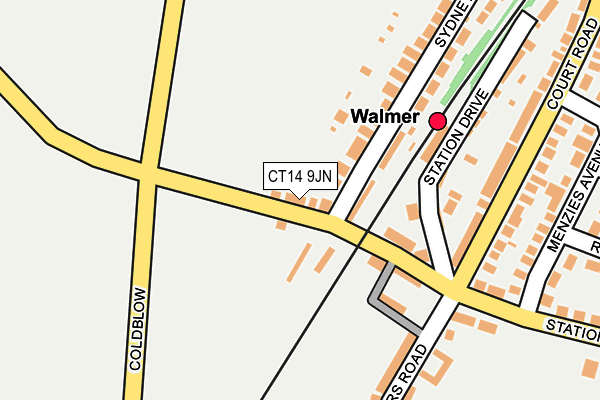 CT14 9JN map - OS OpenMap – Local (Ordnance Survey)