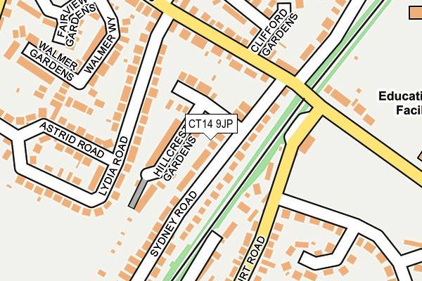 CT14 9JP map - OS OpenMap – Local (Ordnance Survey)