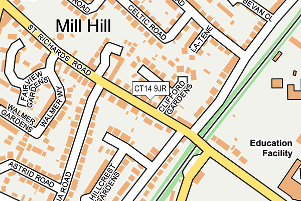 CT14 9JR map - OS OpenMap – Local (Ordnance Survey)