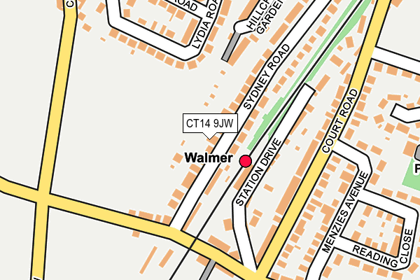 CT14 9JW map - OS OpenMap – Local (Ordnance Survey)