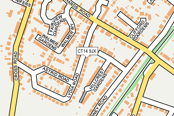 CT14 9JX map - OS OpenMap – Local (Ordnance Survey)