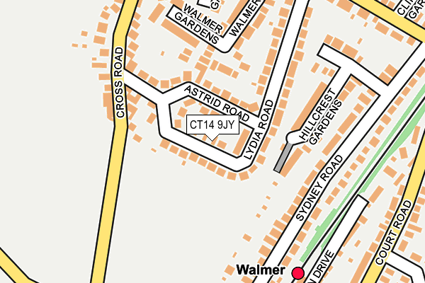 CT14 9JY map - OS OpenMap – Local (Ordnance Survey)