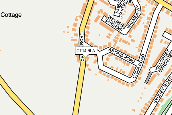 CT14 9LA map - OS OpenMap – Local (Ordnance Survey)