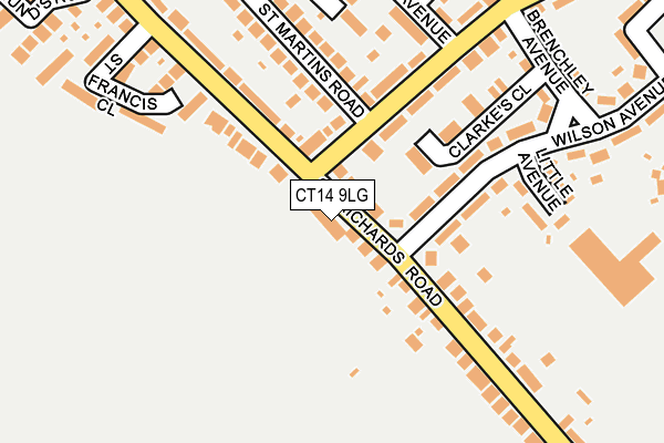 CT14 9LG map - OS OpenMap – Local (Ordnance Survey)