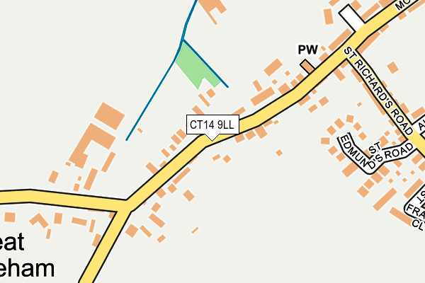CT14 9LL map - OS OpenMap – Local (Ordnance Survey)