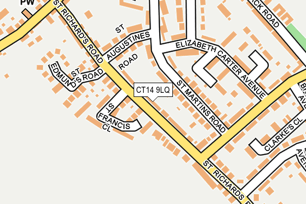 CT14 9LQ map - OS OpenMap – Local (Ordnance Survey)