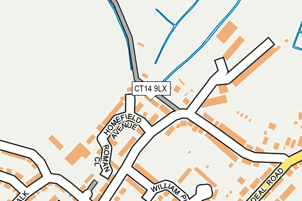 CT14 9LX map - OS OpenMap – Local (Ordnance Survey)
