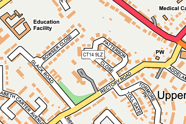 CT14 9LZ map - OS OpenMap – Local (Ordnance Survey)