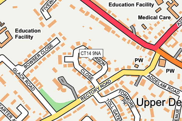 CT14 9NA map - OS OpenMap – Local (Ordnance Survey)