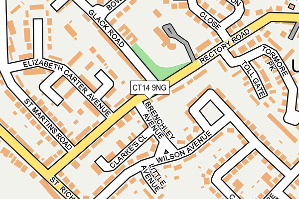 CT14 9NG map - OS OpenMap – Local (Ordnance Survey)