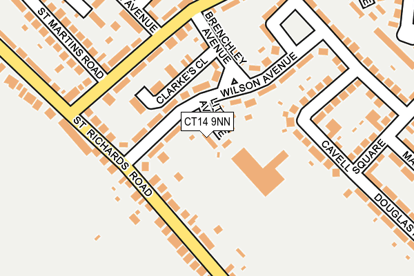 CT14 9NN map - OS OpenMap – Local (Ordnance Survey)