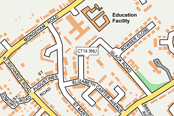 CT14 9NU map - OS OpenMap – Local (Ordnance Survey)