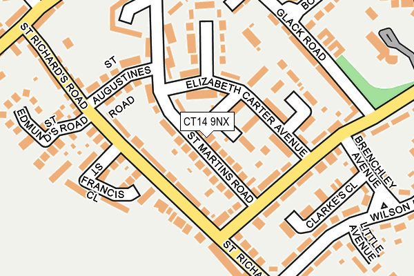 CT14 9NX map - OS OpenMap – Local (Ordnance Survey)