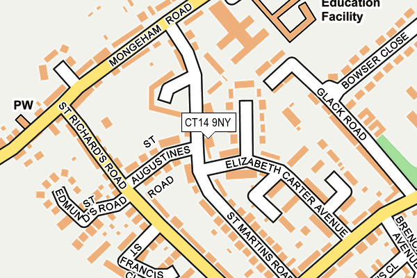 CT14 9NY map - OS OpenMap – Local (Ordnance Survey)