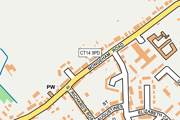 CT14 9PD map - OS OpenMap – Local (Ordnance Survey)